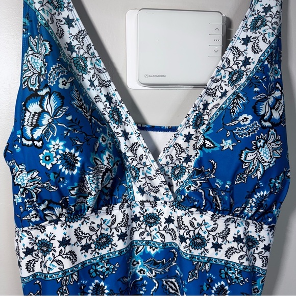 BloomChic Bandana Print Sculpt Waist Adjustable Straps One Piece Swimsuit Sz 26 - Picture 4 of 7